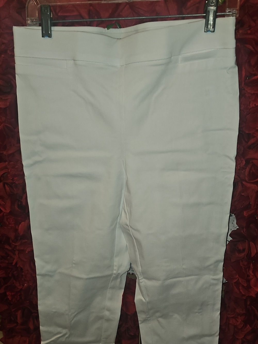 Counterparts Women's White Stretch Ponte Ankle Pants Size Medium
